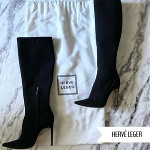 SOLD | Hervè Leger Lucia Suede Boots Made in Italy